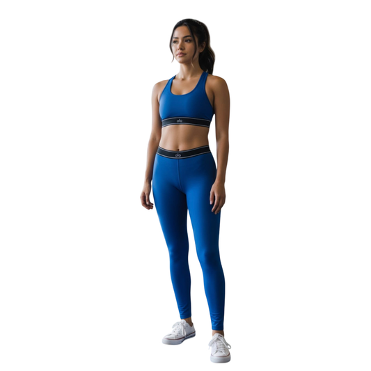 Conjunto alo Feminino Moda Fitness Top E Legging Blogueira Academia