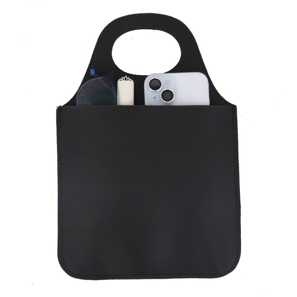 Porta Lixo Liso Para Carro de Couro Sintético