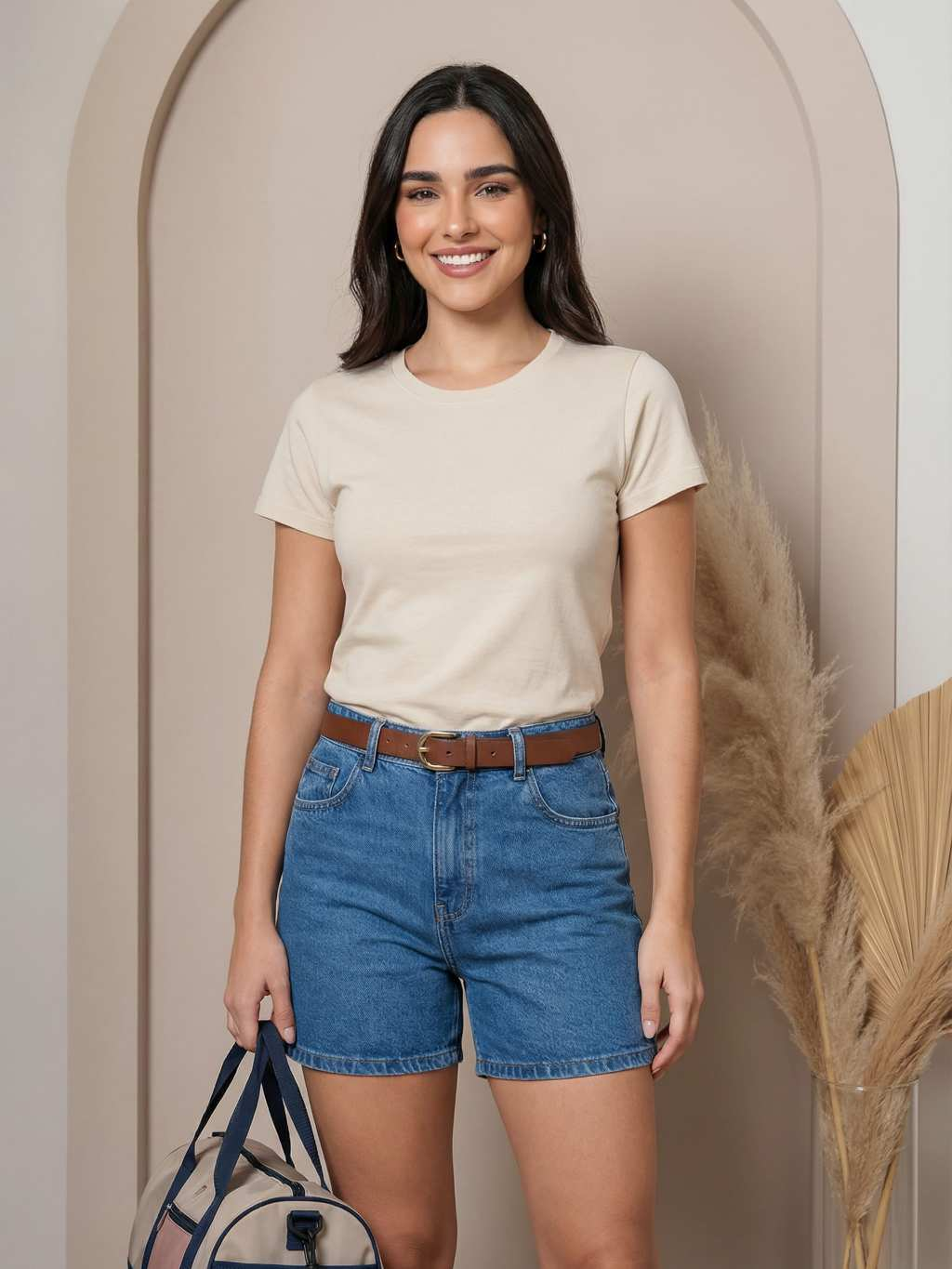 Kit 3 Camisetas Femininas Básicas Babylook 100% Algodão Lisa Confortável