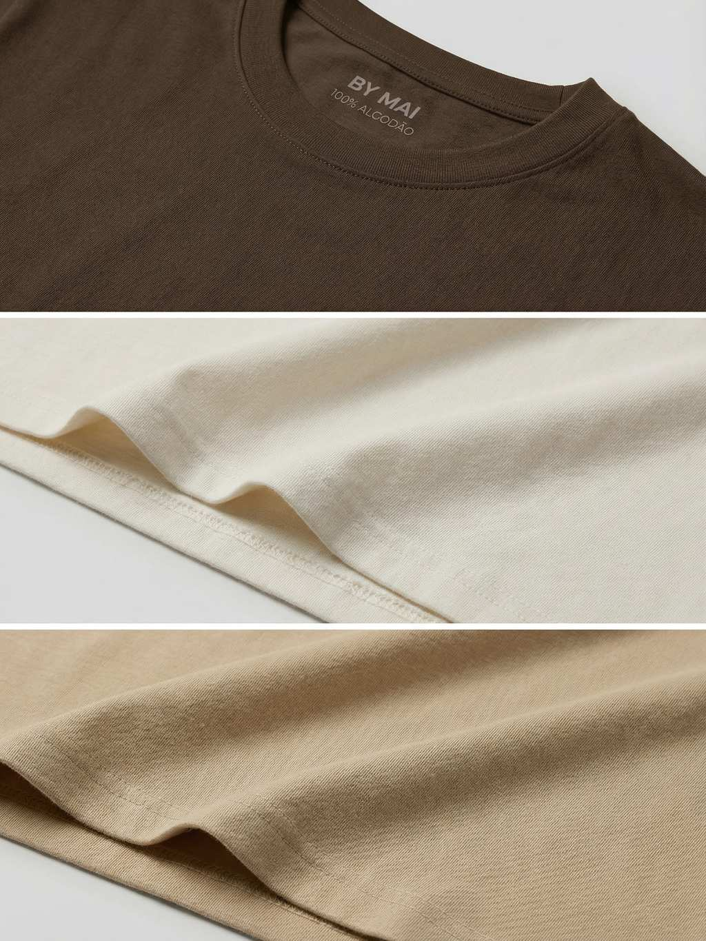 Kit 3 Camisetas Femininas Básicas Babylook 100% Algodão Lisa Confortável