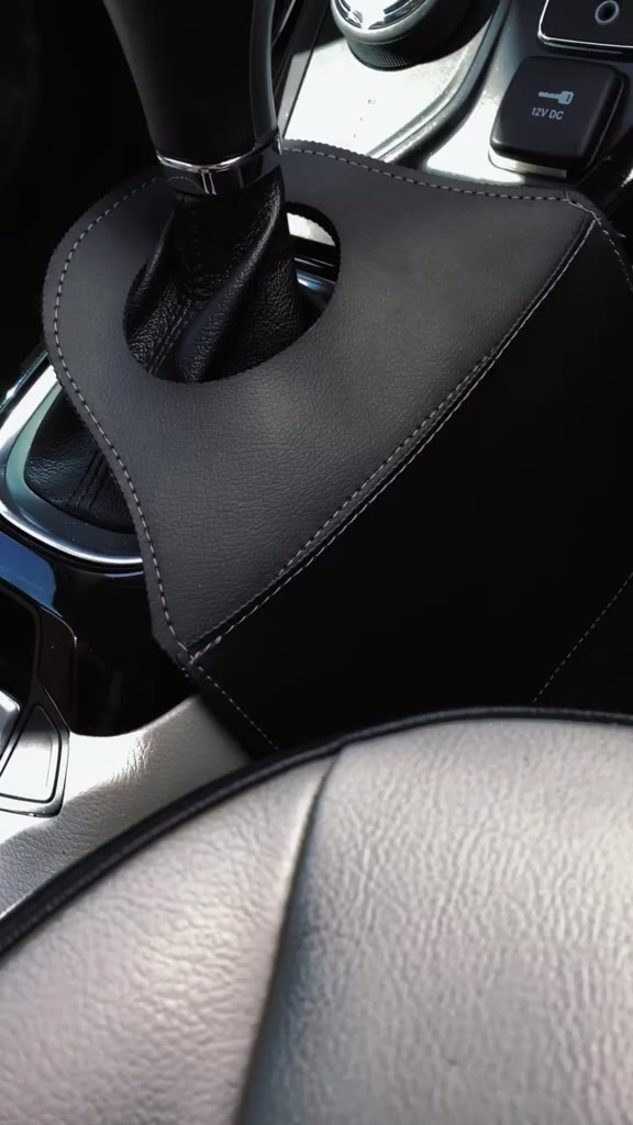 Porta Lixo Liso Para Carro de Couro Sintético