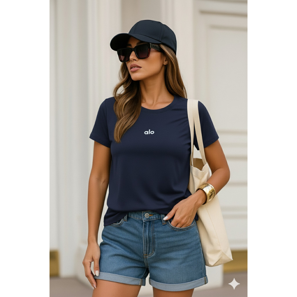 T-Shirt Feminina Estampada 100% Algodão Várias Cores