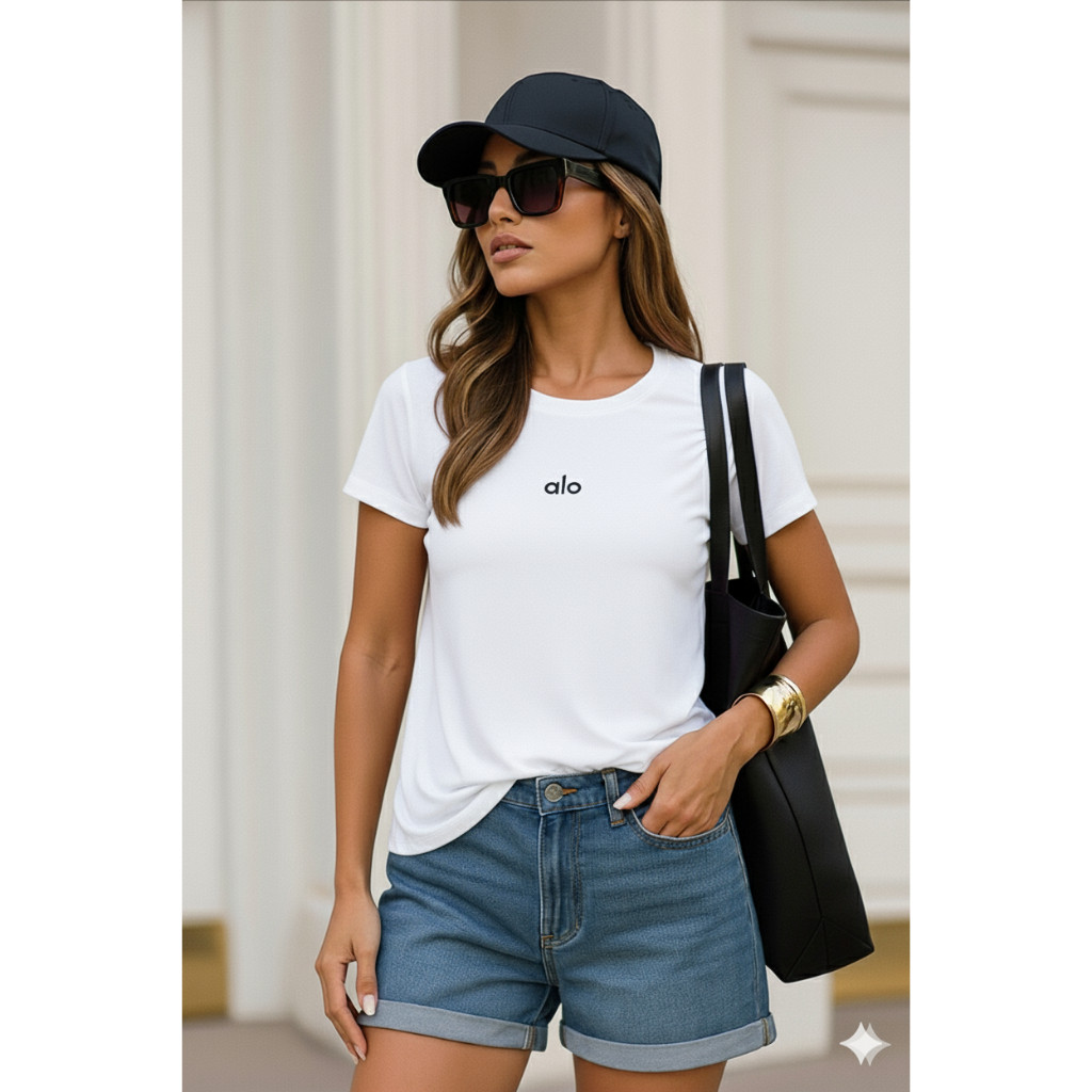 T-Shirt Feminina Estampada 100% Algodão Várias Cores