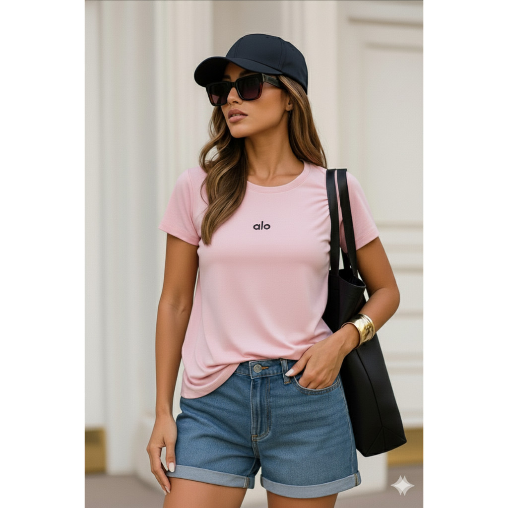 T-Shirt Feminina Estampada 100% Algodão Várias Cores