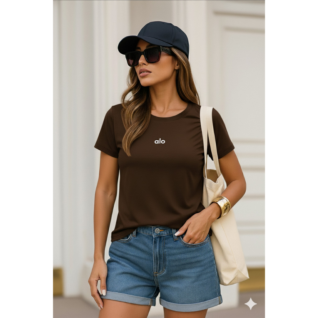 T-Shirt Feminina Estampada 100% Algodão Várias Cores