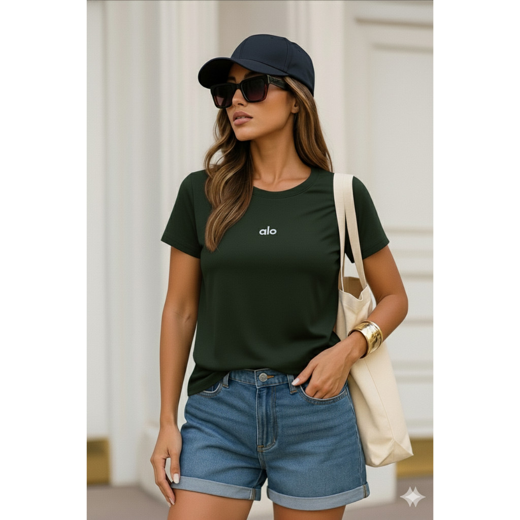 T-Shirt Feminina Estampada 100% Algodão Várias Cores