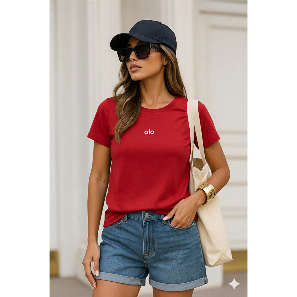 T-Shirt Feminina Estampada 100% Algodão Várias Cores