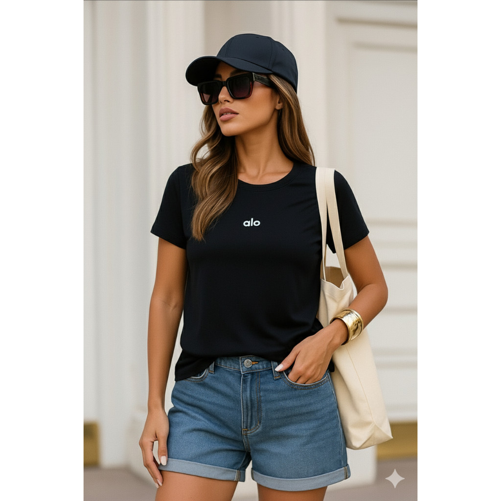 T-Shirt Feminina Estampada 100% Algodão Várias Cores