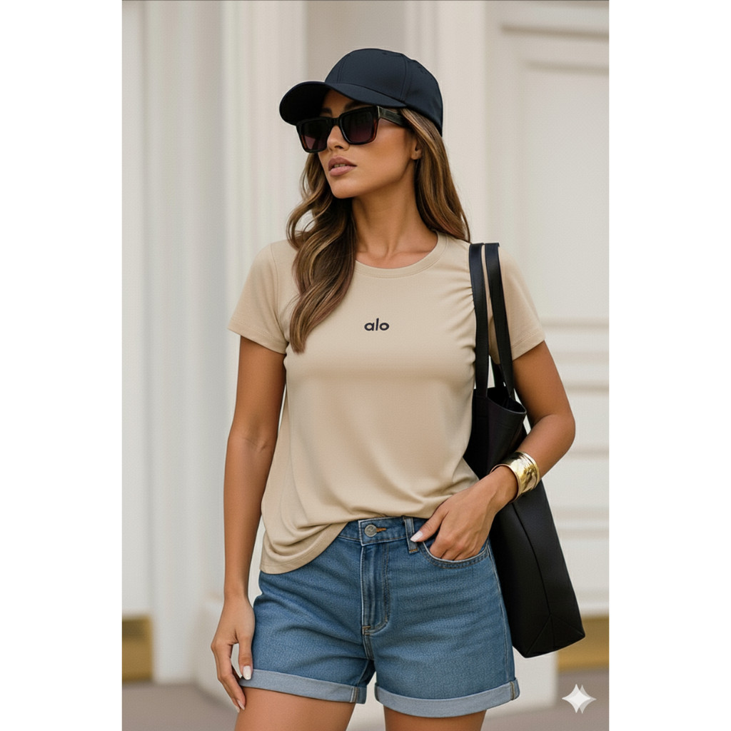 T-Shirt Feminina Estampada 100% Algodão Várias Cores